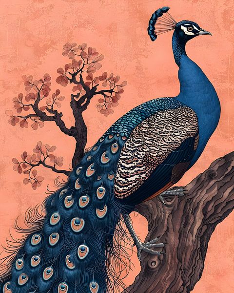 Colourful Peacock by But First Framing