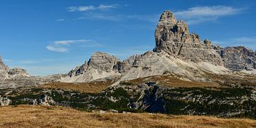 Uitzicht op de drie toppen vanaf de Monte Piana van Bettina Schnittert