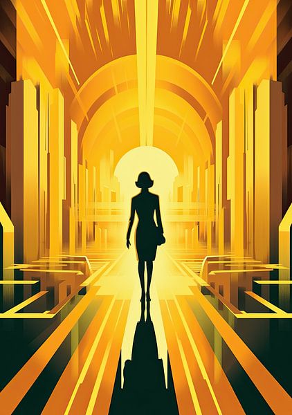 Art Deco Art Print Poster Print Wall Art by Niklas Maximilian