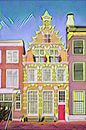 Pop Art Painting Haarlem Canal House by Slimme Kunst.nl thumbnail