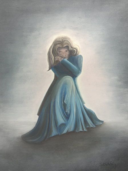 Hoffnung - Woman in blue von Edeltraut K. Schlichting