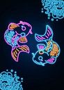 Retro Koi Karper van Steven Kingsbury thumbnail