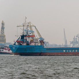 De haven Amsterdam blijft altijd in beweging van scheepskijkerhavenfotografie
