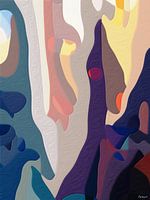 Het abstracte landschap Amedeo.