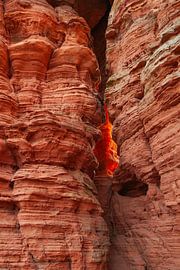 Avond gloed Altschloßfelsen Pfalz Eppenbrunn