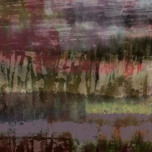 Op de natuur geïnspireerde moderne abstracte botanische kunst. Heide in bloei.