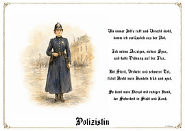 Politieagente – Gildebeeld met gedicht van Marcus Achberger