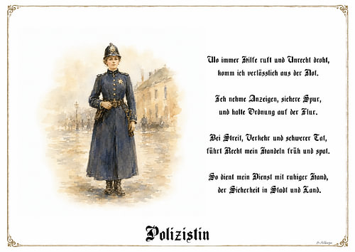 Policewoman – Guild portrait with a poem
