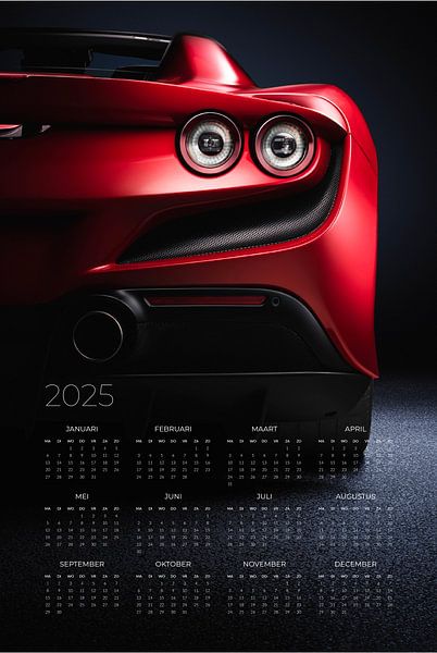 Calendar 2025 - Ferrari F8 Tributo by Thomas Boudewijn