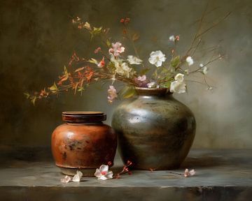 Soft Blossom Vessels by Eye catching paintings