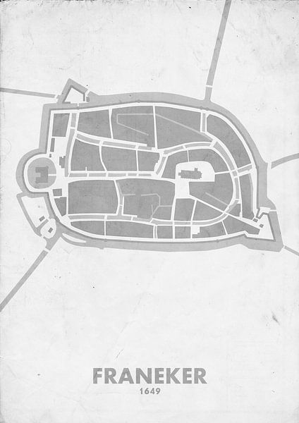 Franeker Stadtplan 1649 von STADSKAART