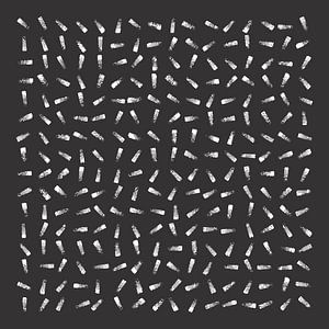 Abstract met zwarte achtergrond en witte patronen