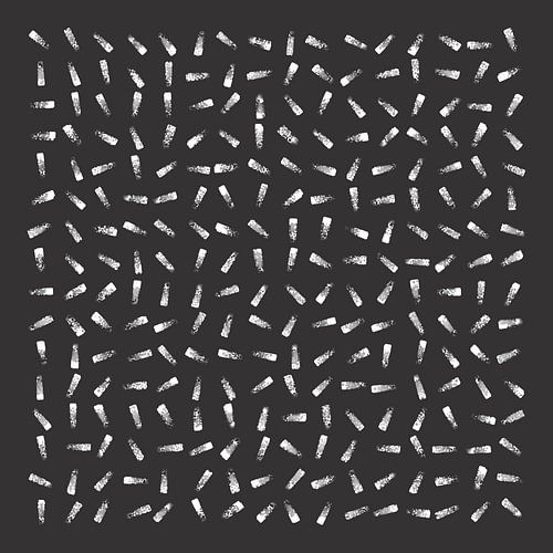 Abstract with black background and white patterns