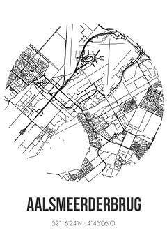 Aalsmeerderbrug (Noord-Holland) | Landkaart | Zwart-wit van MijnStadsPoster