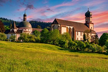 The Benedictine Monastery of St. Trudpert in Münstertal in the Black Forest by Photo Art Thomas Klee