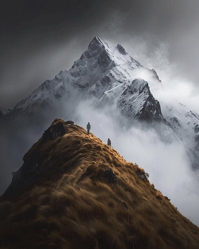 Boven de Alpen en wolken
