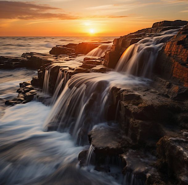 Sunset by the sea by fernlichtsicht