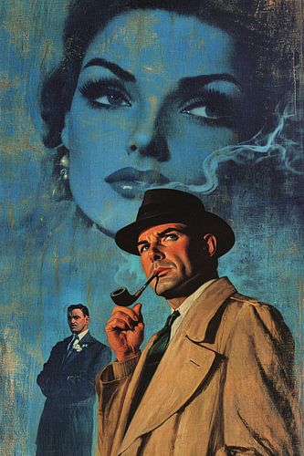 De inspecteur en de vrouw op de achtergrond