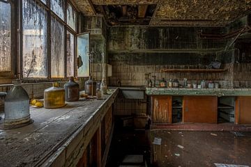 Chemical lab of a steelworks.