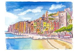 Porto Venere with Palazzata a Mare and dreams of the Ligurian coast by Markus Bleichner