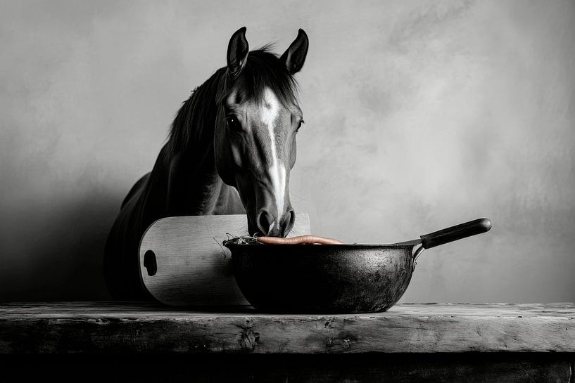 Pferd am Kochen von Poster Art Shop