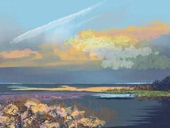 Paysage, plage de Robinson.