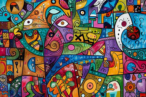 digitaal abstract schilderij