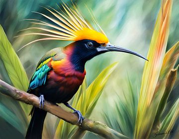 Les plus beaux oiseaux du monde - Petit oiseau de paradis sur Johanna's Art