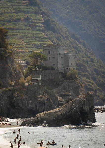 Vintage Italian beach | Cinque Terre Retro travel photography | European wall art by MelCaptures