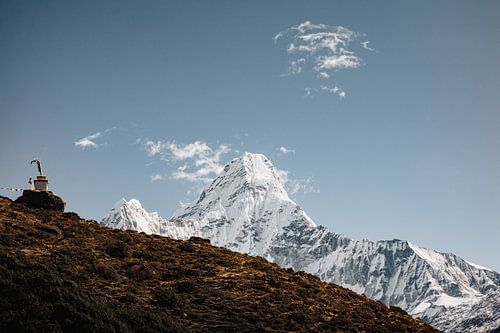 Berg Ama Dablam in de Himalaya van Nepal