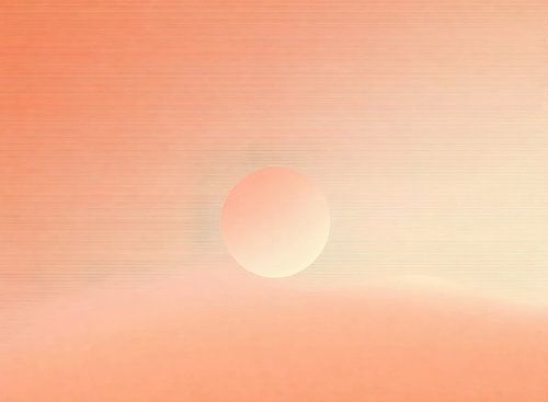 Coucher de soleil - Horizon chaud avec cercle lumineux