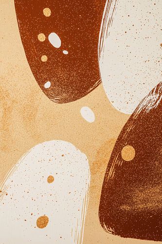 Warm abstract kunstontwerp met vormen