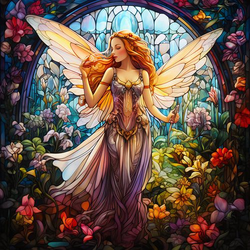 Fee van gebrandschilderd glas