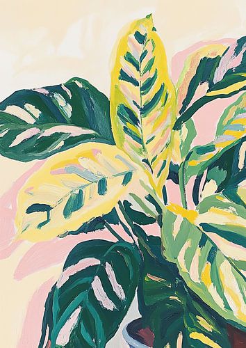 Botanische Calathea Pastel Plant Modern