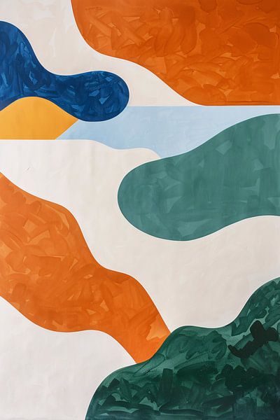 Colourful abstract painting with patterns by Art & Soul Creations