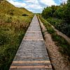 Houten wandelpad langs de duinen naar Wittdün van Alexander Wolff