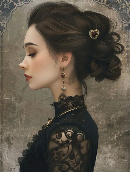 Victorian Grace van Abstract Schilderij