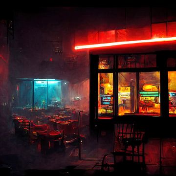 Das letzte geöffnete Café in einer regnerischen Herbstnacht, Teil 6 von Maarten Knops