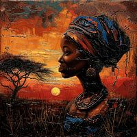 Afrikaanse beeldschone dame