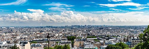 Panorama vanaf Montmartre over de daken van Parijs Frankrijk