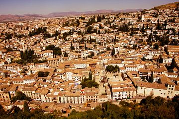 Ansicht von Granada Sacromonte von oben von Travel.san