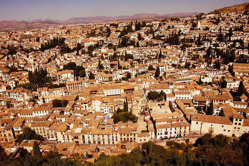 Ansicht von Granada Sacromonte von oben von Travel.san