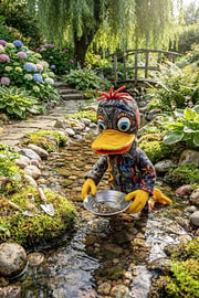 Chercher de l'or dans le jardin