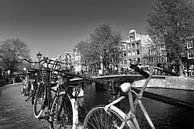 Amsterdam, Stadt der Fahrräder (Schwarz-Weiß) von Rob Blok Miniaturansicht