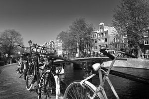 Amsterdam, Stadt der Fahrräder (Schwarz-Weiß)