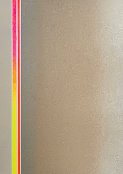 Spark – Neon-Streifen-Poster in Rosa, Orange und Gelb