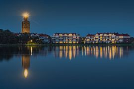 Lighthouse Zuiderhoofd Westkapelle in the evening