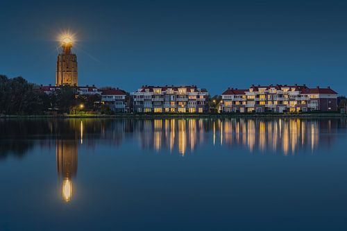 Lighthouse Zuiderhoofd Westkapelle in the evening