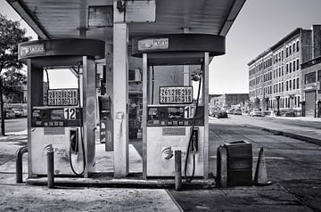 Industrial New York Gas Station by marlika art