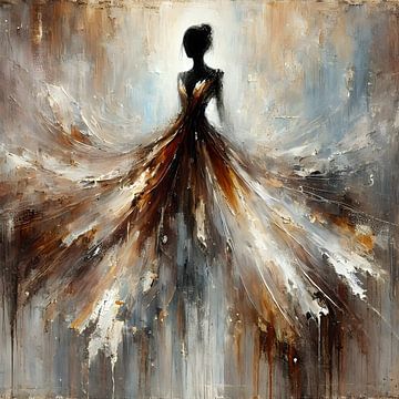 Brown Dress van FoXo Art